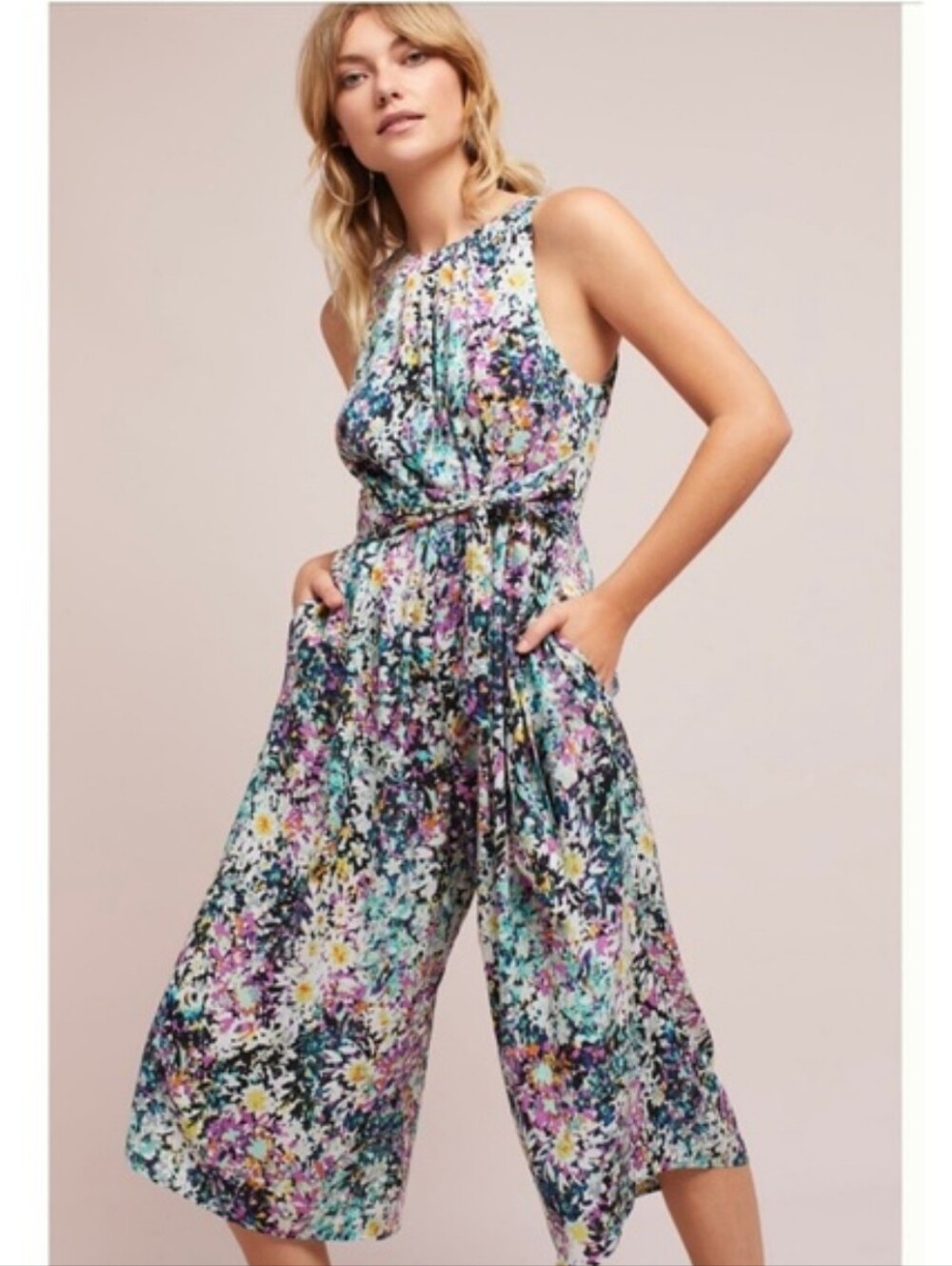 Anthropologie Plenty by Tracy Reese Selena Floral Jumpsuit EUC
